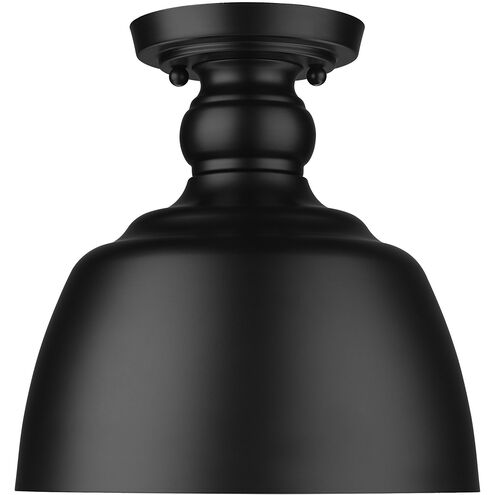Holmes 1 Light 9 inch Matte Black Flush Mount Ceiling Light